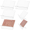 Acrylic Name Card Stand, Rectangle, Clear, 140x67x80mm