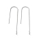 316 Surgical Stainless Steel Earring Hooks, Ear Wire, with Horizontal Loop, Stainless Steel Color, 31mm, Hole: 1.8mm, Pin: 0.8mm