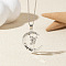 Alloy Crystal Rhinestone Pendant Necklaces, Platinum, Angel & Fairy, 17.72 inch(45cm)