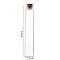 Glass Bottle, with Cork Plug, Wishing Bottle, Column, Clear, 2.2x12cm, Capacity: 30ml(1.01fl. oz)