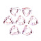 Transparent Resin Finger Rings, AB Color Plated, Triangle, Pearl Pink, Inner Diameter: 11mm
