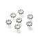 Brass Beads, Cadmium Free & Nickel Free & Lead Free, Flower, Platinum, 3x1mm, Hole: 1mm