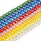 Electroplate Transparent Glass Beads Strands, AB Color Plated, Round, Mixed Color, 4~4.5mm, Hole: 0.8mm, about 97~99pcs/strand, 14.76 inch~14.96 inch(37.5~38cm)