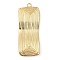 304 Stainless Steel Pendants, Rectangle Charms, PVD Vacuum Plating, Real 18K Gold Plated, 48.5x19x4mm, Hole: 2.5x2.8mm