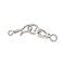 Brass Micro Pave Green Cubic Zirconia Fold Over Clasps, Cadmium Free & Nickel Free & Lead Free, Hand, Platinum, 34mm
