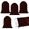 PH PandaHall 5pcs Drawstrings Velvet Gift Bags, Reusable Storage Bags Velvet Gym Bags Brown Velvet Packing Pouches for Wedding Party Makeup Favor Present Bags, 9.69x13.70/24.6x34.8cm