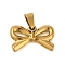 Ion Plating(IP) 304 Stainless Steel Pendants, Bowknot Charm, Golden, 12.5x20x2.5mm, Hole: 6x3.5mm