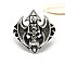 Personalized 304 Stainless Steel Skull Wide Band Rings for Men, Size 7 to Size 13, Antique Silver, 17~23mm