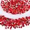 2 Bags Imitation Artificial Crystal Glass Beads, Faceted Cube, Mixed Style, Red, 4x4x4mm, Hole: 1.2mm, about 100pcs/bag