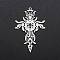 Non-Tarnish 201 Stainless Steel Pendants, Laser Cut, Cross, Stainless Steel Color, 47.5x31x1mm, Hole: 1.6mm