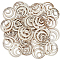 GORGECRAFT 50Pcs Wooden Circle Earrings Blanks Unfinished Earring Findings Flat Round Ring Disc Shape Wood Macrame Blanks Earrings Pendants for Jewelry Making Charms DIY Crafts Gifts