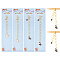 Cow with Sakura Alloy Enamel Pendant Knitting Row Counter Chains, Brass Linking Ring Locking Stitch Marker, Mixed Color, 12~16.4cm, 4 style, 1pc/style, 4pcs/set