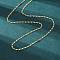 Brass Oval Link Chains Necklace for Women, Cadmium Free & Lead Free, Real 18K Gold Plated, 17.95 inch(45.6cm)