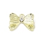 Alloy Rhinestone Pendants, Bowknot Charms, Golden, 13.5x19.5x3mm, Hole: 2mm
