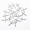 Tarnish Resistant 201 Stainless Steel Links connectors, Sideways Cross, Stainless Steel Color, 17x9.5x0.8mm, Hole: 1.2mm