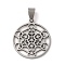 Non-Tarnish 201 Stainless Steel Pendants, Hollow, Geometry Metatron Cube Charm, Stainless Steel Color, 28x25x1.5mm, Hole: 9x4.5mm