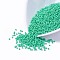 Glass Seed Beads, Grade A, Baking Varnish, Opaque Colours, Round, Medium Turquoise, 2x1.5mm, Hole: 0.7mm, about 11200pcs/bag