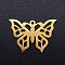 201 Stainless Steel Hollow Pendants, Butterfly, Golden, 10.5x14.5x1mm, Hole: 1.4mm