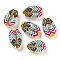 Printed Natural Shell Beads, Shell Shape, No Hole/Undrilled, 16~24x11~15x7~8mm, Hole: 1~2mm