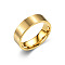 304 Stainless Steel Finger Rings for Men, Golden, US Size 10(19.8mm)