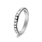 Rotatable Version Korean StyleRotatable Stainless Steel Finger Ring for Men, Stainless Steel Color, US Size 7(17.3mm)