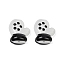 Handmade Lampwork Enamel Beads, Glove, WhiteSmoke, 17.5x15x10mm, Hole: 1mm