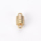 Brass Magnetic Clasps with Loops, Column, Nickel Free, Real 18K Gold Plated, 12x6x6mm, Hole: 1.8mm