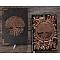 3D Embossed PU Leather Notebook, A5 Sun & Tree of Life Pattern Journal, for School Office Supplies, Red Copper, 215x145mm