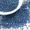MIYUKI Round Rocailles Beads, Japanese Seed Beads, 11/0, (RR1025) Silverlined Capri Blue AB, 2x1.3mm, Hole: 0.8mm, about 1111pcs/10g
