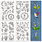 4 Sheets 11.6x8.2 Inch Stick and Stitch Embroidery Patterns, Non-woven Fabrics Water Soluble Embroidery Stabilizers, Hummingbird, 297x210mmm
