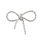 Non-Tarnish 304 Stainless Steel Twisted Bowknot Links Connector Charms, Stainless Steel Color, 29x34x9mm