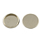 Non-Tarnish Flat Round 304 Stainless Steel Plain Edge Bezel Cups, Cabochon Settings, Stainless Steel Color, 12x2mm