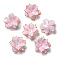 Golden Edge Flower Bead Cap, for DIY Jewelry Making, Pearl Pink, 30~32x10~12mm, Hole: 1~1.1mm