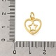 Подвески в форме сердца из латуни KK-I716-21B-G-3