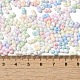 Непрозрачные цвета блестящие стеклянные бусины SEED-B001-01A-06-4