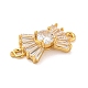Латунные подвески из прозрачного кубического циркония KK-Z072-05G-2