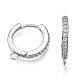 Латунные серьги-кольца из микро-паве с фианитами X-KK-T063-013P-NF-3