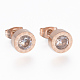 Серьги-гвоздики из нержавеющей стали 304 EJEW-H349-06RG-1