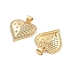 Подвески из латуни с прозрачным фианитом KK-U009-05G-G-2