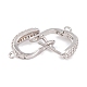 Фурнитура для сережек-обручов из латуни с фианитом KK-S374-04P-03-2