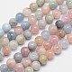 Естественно Morganite круглый шарик нити G-I159-8mm-1