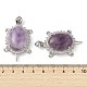 Подвески из натурального аметиста  G-A095-04P-01-3