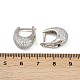 Овальные серьги-кольца из латуни с микропаве из прозрачных кубических цирконий EJEW-S277-10P-A-5