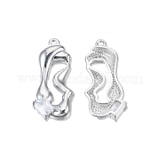 Подвески из латуни с прозрачным фианитом KK-N232-442P
