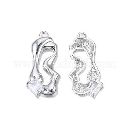 Подвески из латуни с прозрачным фианитом KK-N232-442P-1