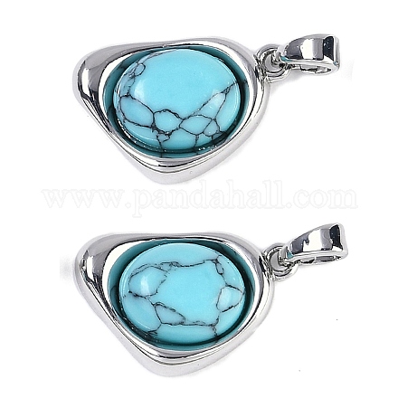 Синтетические бирюзовые подвески KK-U043-52P-03-1