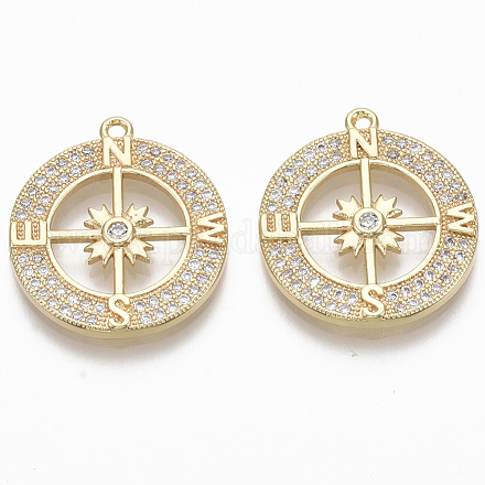 Латунные микро проложить кубического циркония подвески KK-R130-016G-NF-1