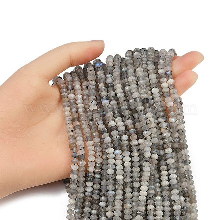 Природные лабрадорита бисер нитей G-RM2025-C41-3x5mm-B-1