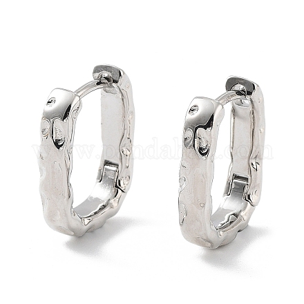 Серьги-кольца из латуни с буквой U для женщин KK-Z038-06P-1