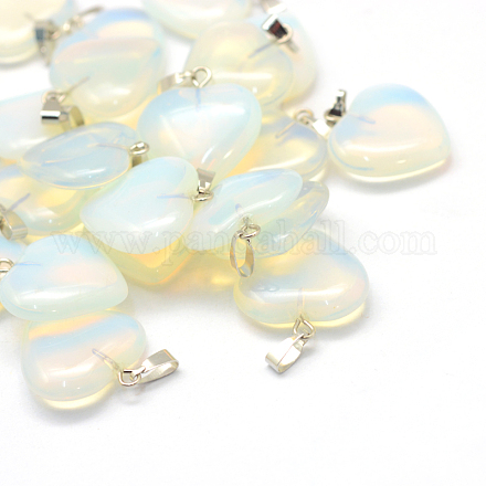 Сердце Opalite подвески G-Q438-06-1